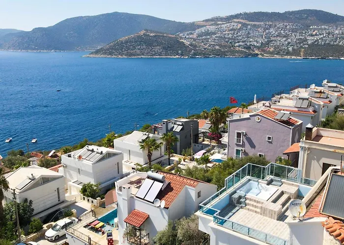 Sea View 5 En-suit Villa, Pool Heatable, Free Wifi Villahappy In Kalkan Appartamento Kaş