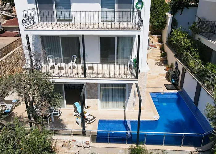 Sea View 5 En-suit Villa, Pool Heatable, Free Wifi Villahappy In Kalkan Apartment